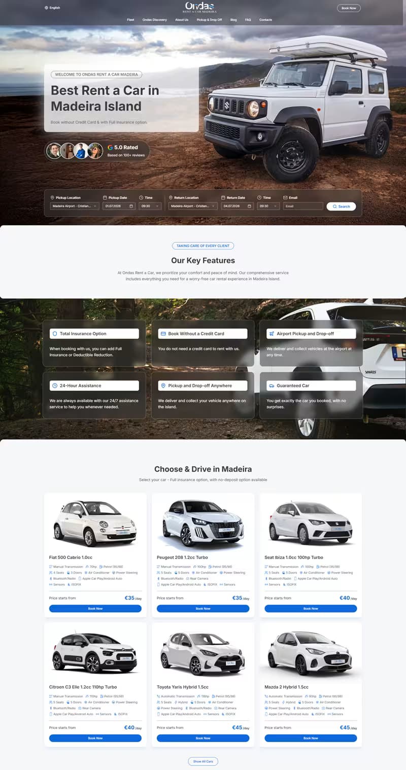 Прев'ю кейсу Ondas Rent a Car Madeira