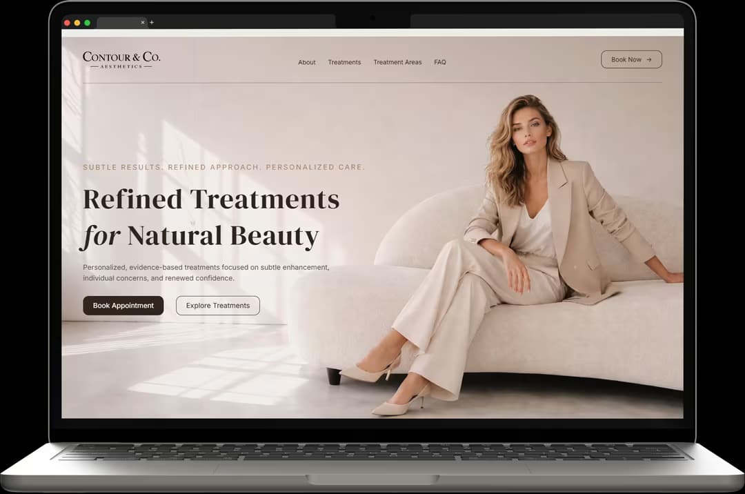 Прев'ю сайту Contour & Co. Aesthetics
