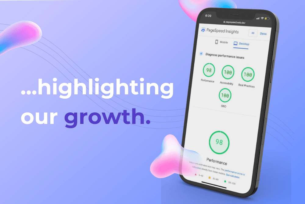 Cosmic metrics of the Profstep PWA Magento website on mobile devices