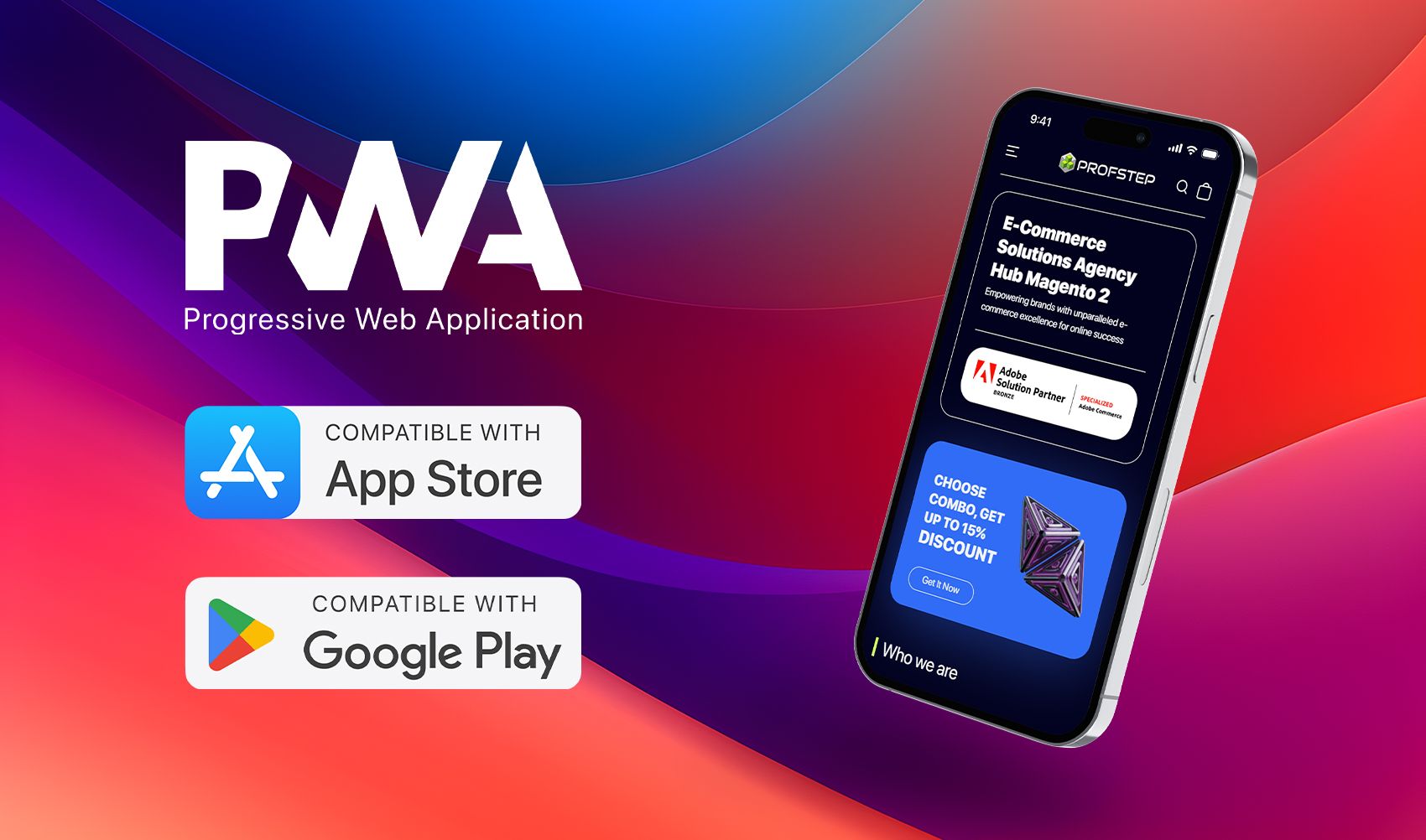 PWA on the phone and application stores badges